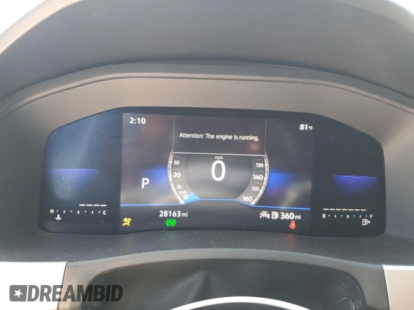 2023 Volkswagen Atlas SE with VIN 1V2DC2CA4PC214280, listed as a Copart auction lot 55832815 with 28,163 mi miles and Salvage title. Bid and sale history available at DreamBid. Image 9.