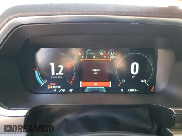 2023 Ford F-150 Raptor with VIN 1FTFW1RG7PFB77277, listed as a Copart auction lot 51096445 with 43,917 mi miles and Salvage Title. Bid and sale history available at DreamBid. Image 9.