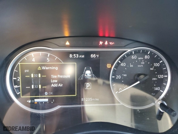 2020 Nissan Kicks SV with VIN 3N1CP5CV8LL489268, listed as a Copart auction lot 48695025 with 81,235 mi miles and Salvage Title. Bid and sale history available at carsss.com. Image 9.