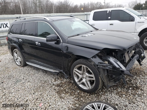 2015 Mercedes-Benz GL-Class GL 550 with VIN 4JGDF7DE6FA607789, listed as a Copart auction lot 89398015 with 130,709 mi miles and Salvage Title. Bid and sale history available at carsss.com. Image 4.