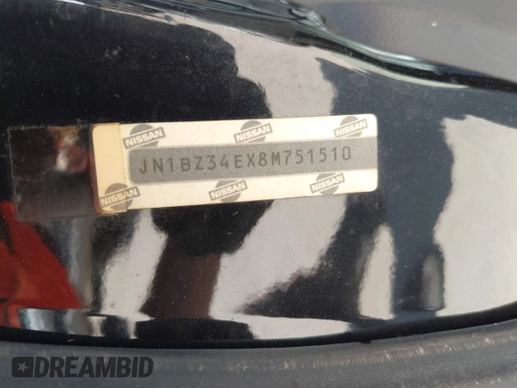 2008 Nissan 350Z Touring z VIN JN1BZ34EX8M751510, wystawiony jako IAAI lot #42509825 z przebiegiem 131 915 mil mil oraz . Historia ofert i sprzedaży dostępna na DreamBid. Obrazek 9.