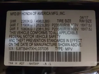 2017 Acura RDX w/Advance Pkg with VIN 5J8TB4H7XHL037035, listed as a IAAI auction lot 41317245 with 93,924 mi miles. Bid and sale history available at carsss.com. Image 9.