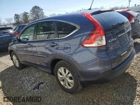 2013 Honda CR-V EX with VIN 2HKRM4H51DH689817, listed as a Copart auction lot 53637875 with 161,301 mi miles and Salvage Title. Bid and sale history available at carsss.com. Image 2.