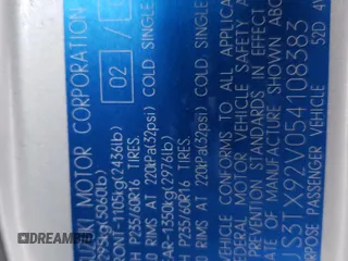 2005 Suzuki XL7 LX z VIN JS3TX92V054108383, wystawiony jako Copart lot #85280414 z przebiegiem 128 594 mil mil oraz Szkoda całkowita • Salvage title. Historia ofert i sprzedaży dostępna na DreamBid. Obrazek 13.