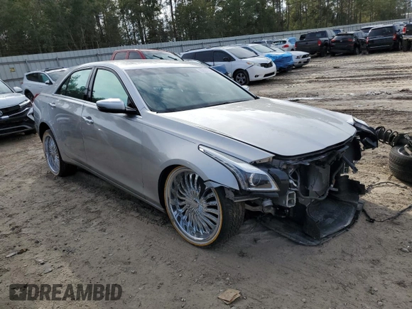 2015 Cadillac CTS RWD with VIN 1G6AP5SX2F0135080, listed as a Copart auction lot 85827504 with 95,287 mi miles and Salvage title. Bid and sale history available at DreamBid. Image 4.