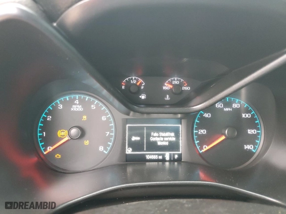 2016 Chevrolet Colorado 2WD WT with VIN 1GCGSBE33G1377823, listed as a Copart auction lot 84868694 with 104,685 mi miles and Salvage Title. Bid and sale history available at carsss.com. Image 9.
