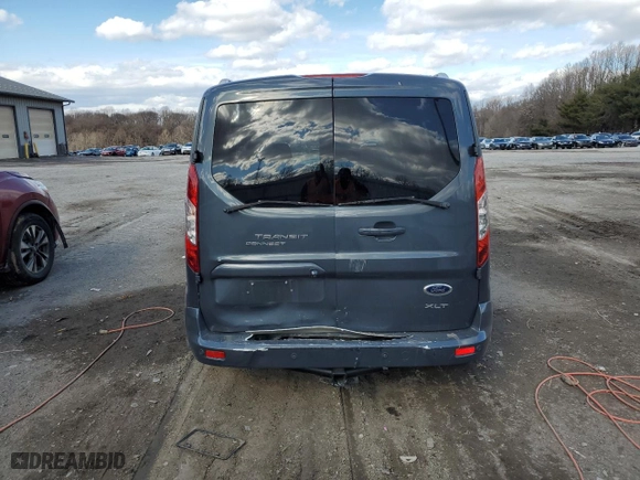 2014 Ford Transit Connect Wagon XLT with VIN NM0GS9F72E1136730, listed as a Copart auction lot 43207895 with 116,690 mi miles and Salvage Title. Bid and sale history available at carsss.com. Image 6.