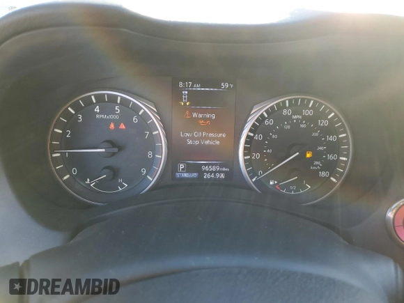 2019 Infiniti Q50 RED SPORT 400 with VIN JN1FV7AP9KM760409, listed as a Copart auction lot 77461464 with 96,589 mi miles and Salvage Title. Bid and sale history available at carsss.com. Image 9.