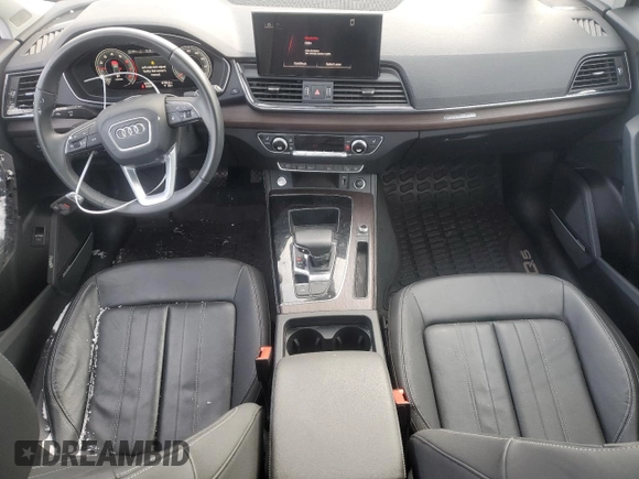 2023 Audi Q5 Premium Plus with VIN WA1BBAFY2P2093652, listed as a Copart auction lot 88666715 with 9,990 mi miles and Salvage title. Bid and sale history available at DreamBid. Image 8.