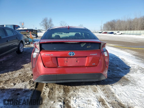 2016 Toyota Prius Four with VIN JTDKARFU5G3502208, listed as a Copart auction lot 45203845 with 135,896 mi miles and Salvage Title. Bid and sale history available at carsss.com. Image 6.