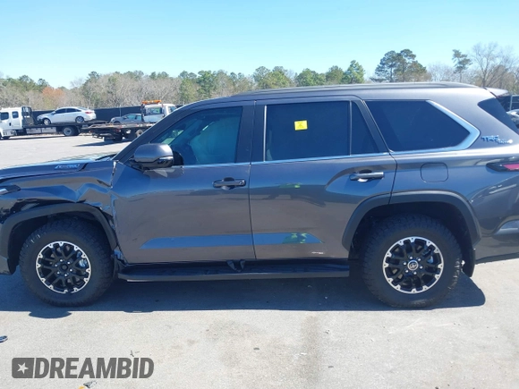 2024 Toyota Sequoia SR5 with VIN 7SVAAABA8RX047798, listed as a IAAI auction lot 41812410 with 7,411 mi miles. Bid and sale history available at carsss.com. Image 14.