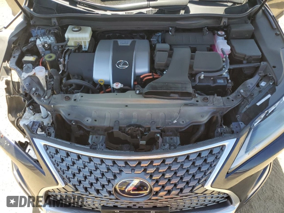 2022 Lexus RX 450h with VIN 2T2JGMDA3NC092983, listed as a Copart auction lot 52555535 with 14,140 mi miles and Salvage title. Bid and sale history available at DreamBid. Image 12.