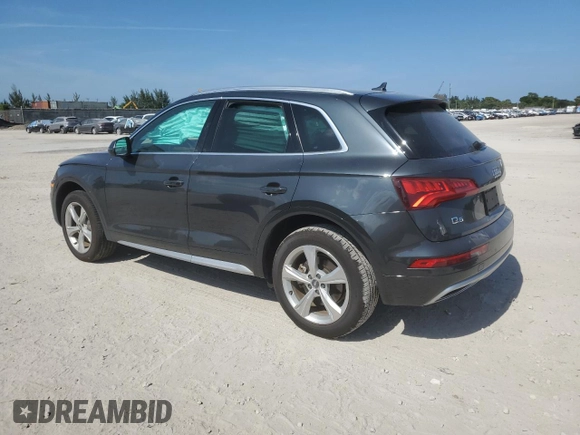 2020 Audi Q5 Premium with VIN WA1ANAFYXL2006772, listed as a Copart auction lot 57432645 with 38,147 mi miles and Non repairable. Bid and sale history available at DreamBid. Image 2.