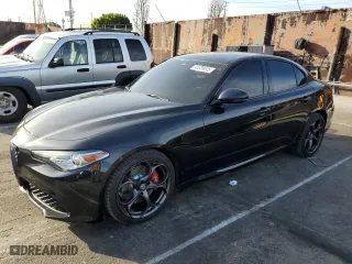 2019 Alfa Romeo Giulia Ti with VIN ZARFAMBN9K7604847, listed as a Copart auction lot 45239615 with 24,787 mi miles and Salvage Title. Bid and sale history available at carsss.com. Image 1.