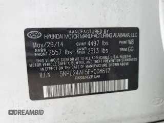 2015 Hyundai Sonata SE z VIN 5NPE24AF5FH008617, wystawiony jako Copart lot #55335045 z przebiegiem 139 671 mil mil oraz Czysty tytuł • Clean title. Historia ofert i sprzedaży dostępna na DreamBid. Obrazek 12.