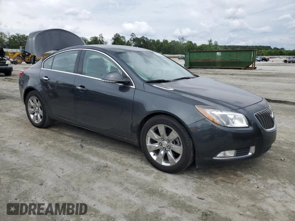 2013 Buick Regal Turbo Premium 2 with VIN 2G4GT5GV8D9166164, listed as a Copart auction lot 58703425 with 77,657 mi miles and Salvage title. Bid and sale history available at DreamBid. Image 4.