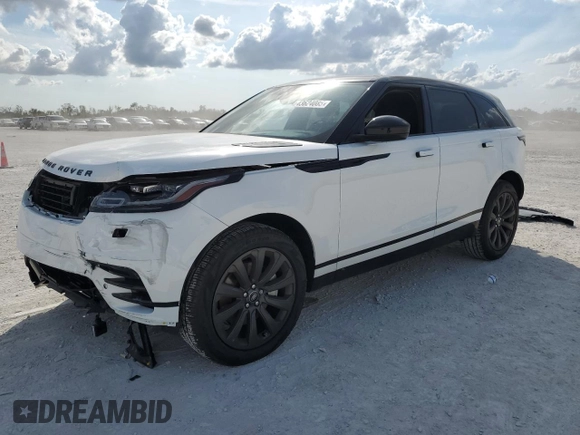 2023 Land Rover Range Rover Velar R-Dynamic S with VIN SALYT2EX1PA350231, listed as a Copart auction lot 43624085 with 3,292 mi miles and Salvage Title. Bid and sale history available at carsss.com. Image 1.