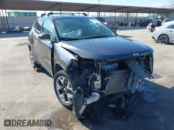 2021 Jeep Compass Limited with VIN 3C4NJDCB5MT596447, listed as a IAAI auction lot 41597395 with 70,203 mi miles and . Bid and sale history available at carsss.com. Image 1.