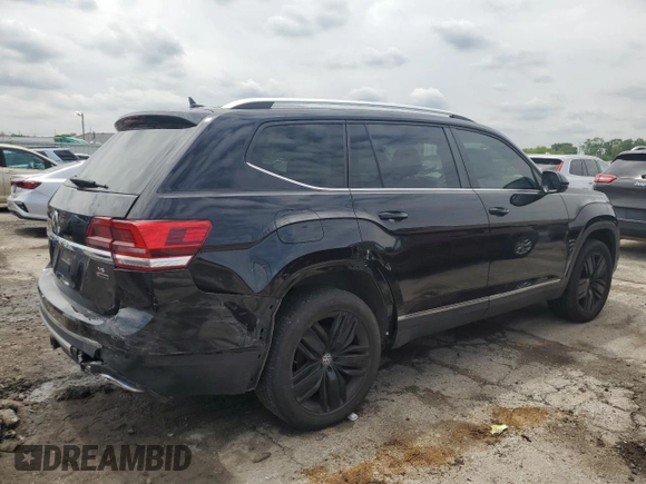 2019 Volkswagen Atlas SEL with VIN 1V2MR2CA0KC526622, listed as a Copart auction lot 58791515 with 65,157 mi miles and Salvage title. Bid and sale history available at DreamBid. Image 3.