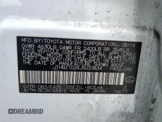 2018 Lexus IS 350 with VIN JTHBZ1D2XJ5033834, listed as a Copart auction lot 48427515 with 90,892 mi miles and Salvage title. Bid and sale history available at DreamBid. Image 12.