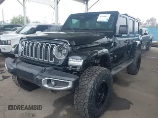 2024 Jeep Wrangler Sahara with VIN 1C4PJXEN0RW107875, listed as a IAAI auction lot 42115423 with 10,625 mi miles and . Bid and sale history available at carsss.com. Image 19.