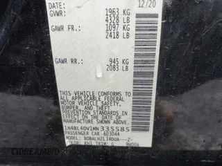 2021 Nissan Altima 2.5 SV with VIN 1N4BL4DV1MN335585, listed as a IAAI auction lot 40799834 with 121,069 mi miles. Bid and sale history available at carsss.com. Image 9.