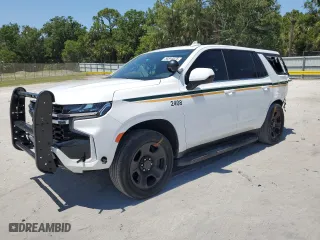 2024 Chevrolet Tahoe Commercial with VIN 1GNSCLED9RR174937, listed as a Copart auction lot 50344075 with 16,598 mi miles and Non Repairable. Bid and sale history available at carsss.com. Image 1.