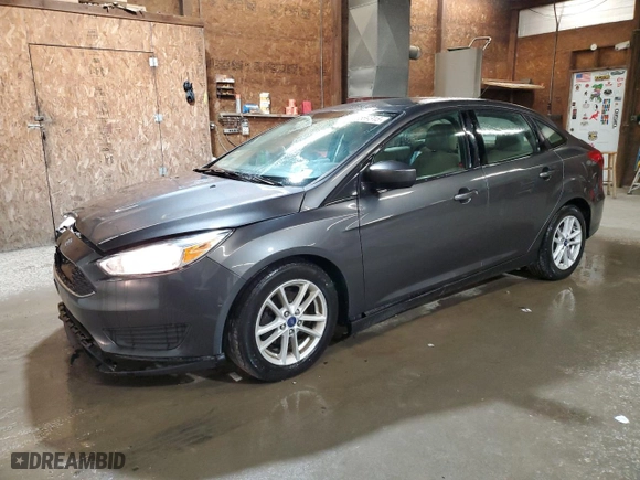 2018 Ford Focus SE with VIN 1FADP3F25JL225043, listed as a Copart auction lot 48569315 with 106,266 mi miles and Salvage Title. Bid and sale history available at carsss.com. Image 1.
