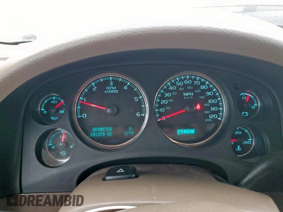 2013 Chevrolet Suburban LT with VIN 1GNSCJE0XDR120783, listed as a Copart auction lot 51307335 with 191,378 mi miles and Salvage Title. Bid and sale history available at carsss.com. Image 9.