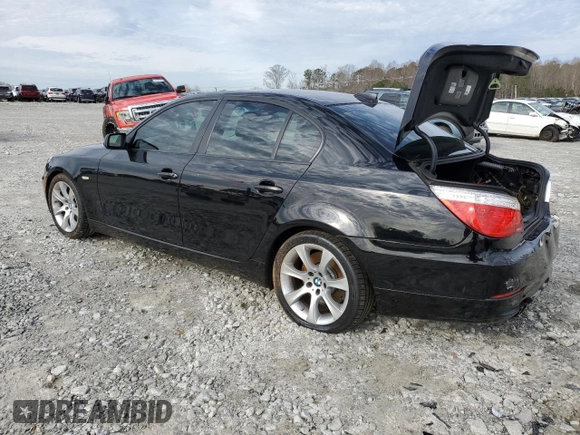 2008 BMW 5 Series 535i with VIN WBANW13598CZ78425, listed as a Copart auction lot 42094325 with 128,455 mi miles and Salvage Title. Bid and sale history available at carsss.com. Image 2.