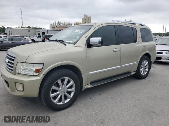 2008 Infiniti QX56 z VIN 5N3AA08C18N907177, wystawiony jako Copart lot #53123805 z przebiegiem 234 804 mil mil oraz Szkoda całkowita • Salvage title. Historia ofert i sprzedaży dostępna na DreamBid. Obrazek 1.