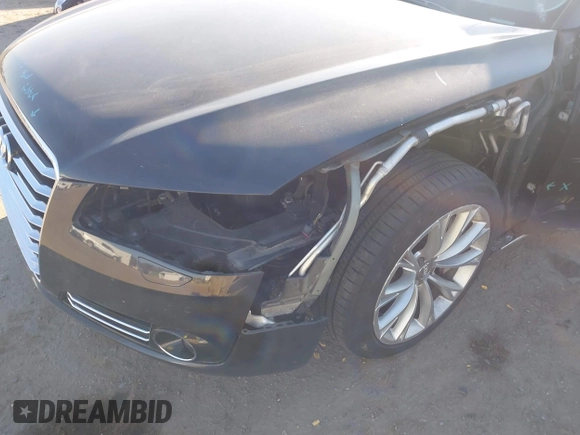2012 Audi A8 L with VIN WAURVAFD1CN020870, listed as a IAAI auction lot 41701012 with 89,338 mi miles. Bid and sale history available at carsss.com. Image 6.