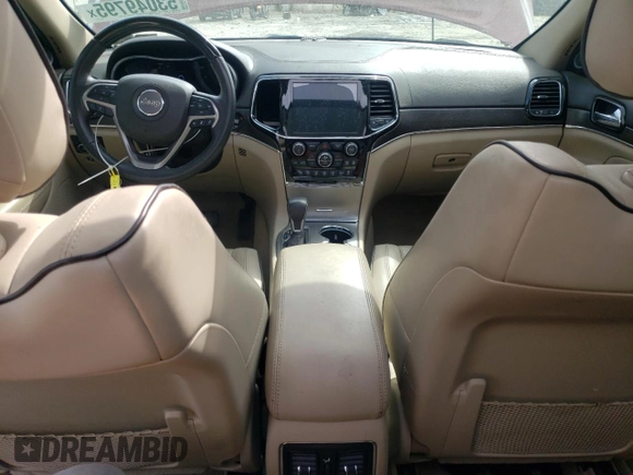 2020 Jeep Grand Cherokee Overland with VIN 1C4RJFCG9LC197270, listed as a Copart auction lot 53049795 with 29,437 mi miles and Salvage Title. Bid and sale history available at DreamBid. Image 8.