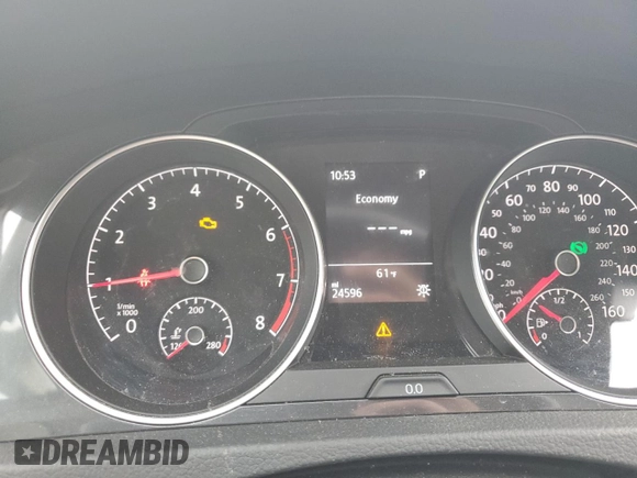 2018 Volkswagen Golf SportWagen S with VIN 3VWD17AUXJM755273, listed as a Copart auction lot 54240484 with 24,596 mi miles and Salvage Title. Bid and sale history available at carsss.com. Image 9.