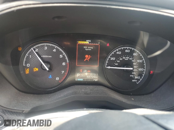 2019 Subaru Forester with VIN JF2SKACC4KH574525, listed as a Copart auction lot 60531165 with 62,729 mi miles and Salvage title. Bid and sale history available at DreamBid. Image 9.