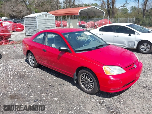 2001 Honda Civic LX with VIN 1HGEM21581L003343, listed as a IAAI auction lot 41843830 with 242,441 mi miles. Bid and sale history available at carsss.com. Image 1.
