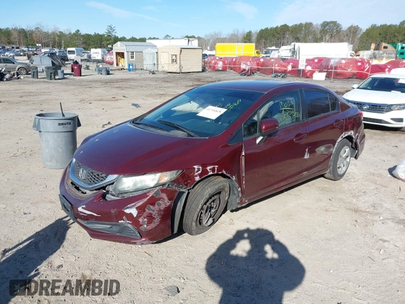 2015 Honda Civic Sedan LX with VIN 19XFB2F56FE244819, listed as a IAAI auction lot 41744828 with 128,500 mi miles. Bid and sale history available at carsss.com. Image 16.