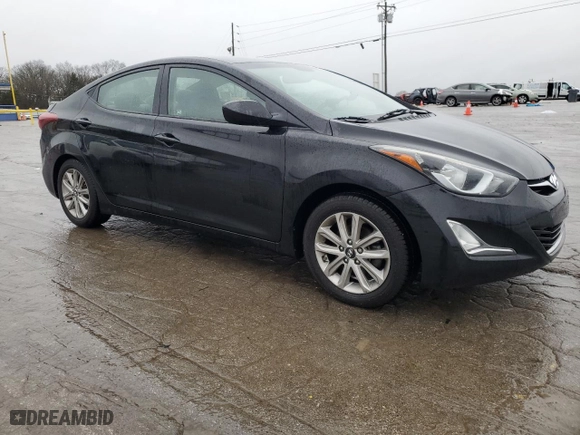2015 Hyundai Elantra SE with VIN 5NPDH4AE0FH603361, listed as a Copart auction lot 45281865 with 106,762 mi miles and Salvage Title. Bid and sale history available at carsss.com. Image 4.
