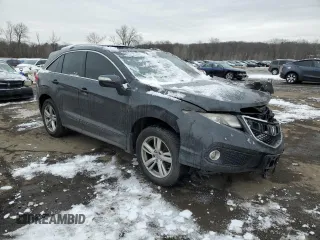 2014 Acura RDX Tech Pkg with VIN 5J8TB4H55EL010626, listed as a Copart auction lot 53774865 with 0 mi miles and Non Repairable. Bid and sale history available at carsss.com. Image 4.