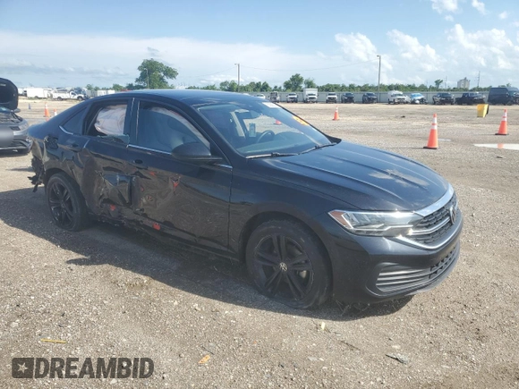 2022 Volkswagen Jetta SE with VIN 3VW7M7BU9NM015612, listed as a Copart auction lot 55885385 with 78,367 mi miles and Salvage title. Bid and sale history available at DreamBid. Image 4.