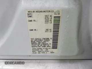 2016 Nissan Altima SR with VIN 1N4AL3AP8GC159145, listed as a IAAI auction lot 42188690 with 28,403 mi miles and . Bid and sale history available at DreamBid. Image 9.