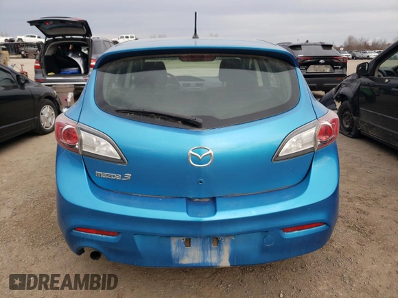 2011 Mazda 3 GX with VIN JM1BL1KF6B1397122, listed as a Copart auction lot 80616184 with 377,342 mi miles and Salvage Title. Bid and sale history available at carsss.com. Image 6.