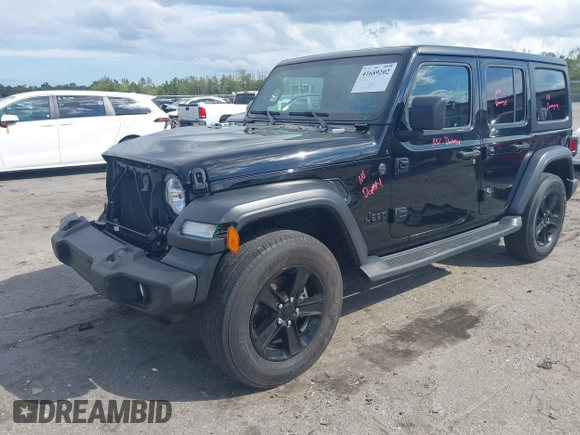 2023 Jeep Wrangler Willys with VIN 1C4HJXDN1PW634763, listed as a IAAI auction lot 41689202 with 23,369 mi miles and . Bid and sale history available at DreamBid. Image 17.