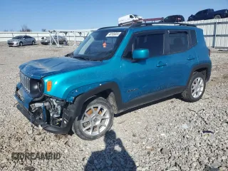 2021 Jeep Renegade Latitude with VIN ZACNJDBB7MPN26924, listed as a Copart auction lot 48165055 with 111,972 mi miles and Salvage Title. Bid and sale history available at carsss.com. Image 1.
