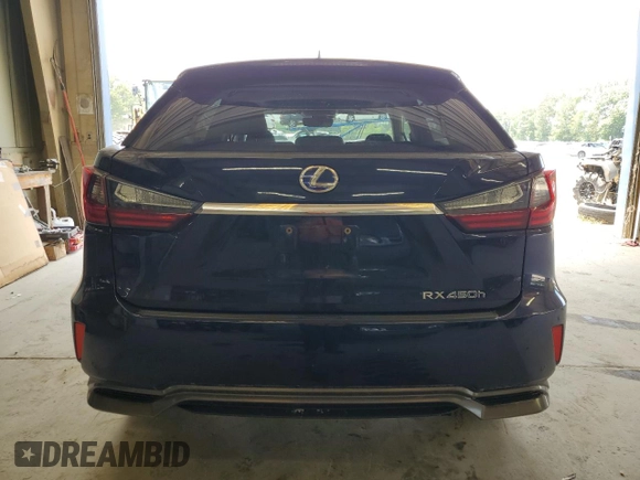 2017 Lexus RX 450h with VIN 2T2BGMCA8HC015634, listed as a Copart auction lot 61987015 with 50,395 mi miles and Salvage title. Bid and sale history available at DreamBid. Image 6.