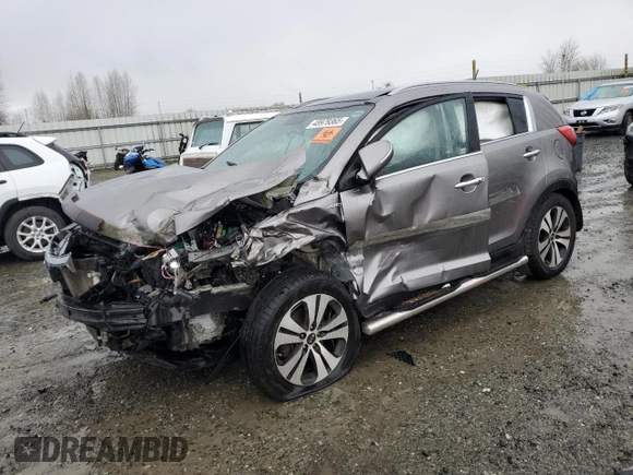 2013 Kia Sportage EX with VIN KNDPCCA24D7401149, listed as a Copart auction lot 48979365 with Not provided miles and Salvage title. Bid and sale history available at DreamBid. Image 1.