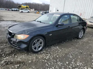 2008 BMW 3 Series 328xi with VIN WBAVC73598KP39801, listed as a Copart auction lot 43530145 with 140,626 mi miles and Salvage Title. Bid and sale history available at carsss.com. Image 1.