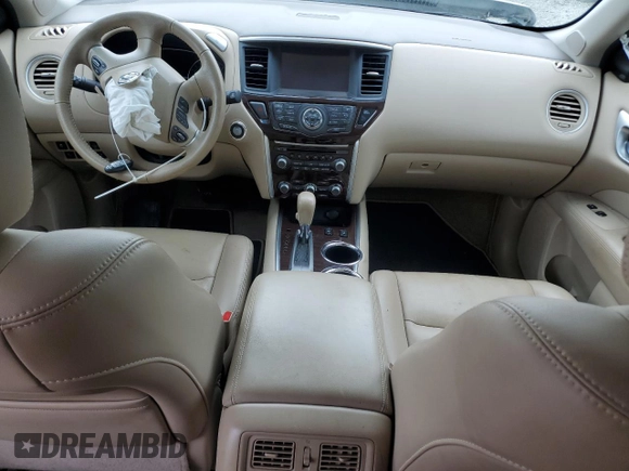 2015 Nissan Pathfinder SL with VIN 5N1AR2MN2FC677002, listed as a Copart auction lot 55322355 with Not provided miles and Salvage title. Bid and sale history available at DreamBid. Image 8.