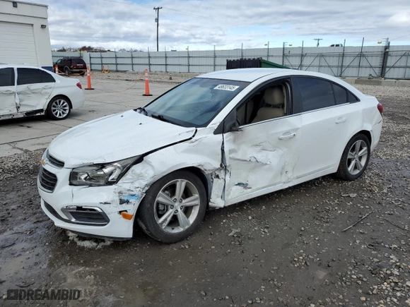 2015 Chevrolet Cruze LT with VIN 1G1PE5SB7F7167217, listed as a Copart auction lot 48633145 with 76,573 mi miles and Salvage Title. Bid and sale history available at carsss.com. Image 1.