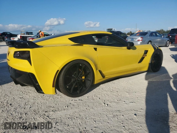 2019 Chevrolet Corvette Grand Sport 1LT with VIN 1G1YV2D79K5115282, listed as a Copart auction lot 80503004 with 0 mi miles and Salvage Title. Bid and sale history available at carsss.com. Image 3.